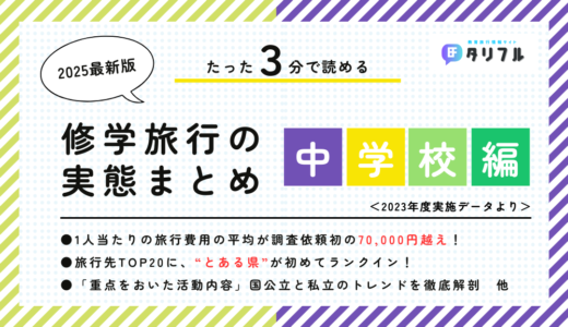 【最新版】国内修学旅行の実態まとめ（2023年度実施）│中学校編